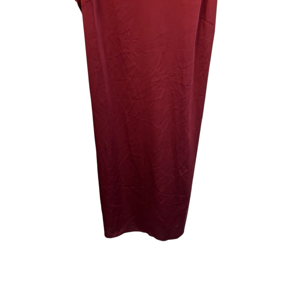 JOE FRESH Burgundy Long Side Slit Tank Sleep Slip Dress M - Picture 4 of 11